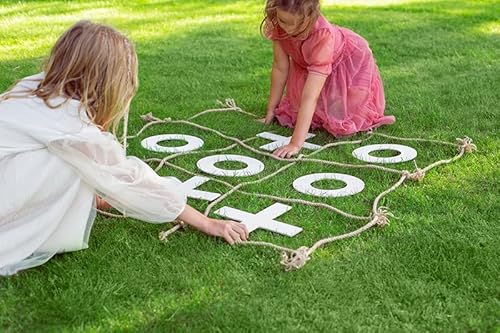 PartyDeco Spiel Kreis und Kreuz Holz Natürliche Dekoration für Hochzeit Geburtstagsfeier Picknick Gesellschaftsspiele von PartyDeco