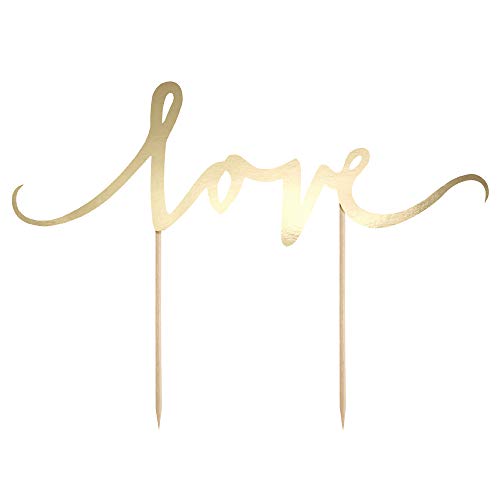 PartyDeco Tortenaufleger mit Love-Aufschrift Gold- Hochzeitstortenaufleger Valentinstag- Tortendekorationen Cupcake-Topper Cupcake-Topper Tischdekoration PartyDeco Tortenaufleger mit Love-Aufschrift Gold- Hochzeitstortenaufleger Valentinstag- Tortendekorationen Cupcake-Topper Cupcake-Topper Tischdekoration von PartyDeco