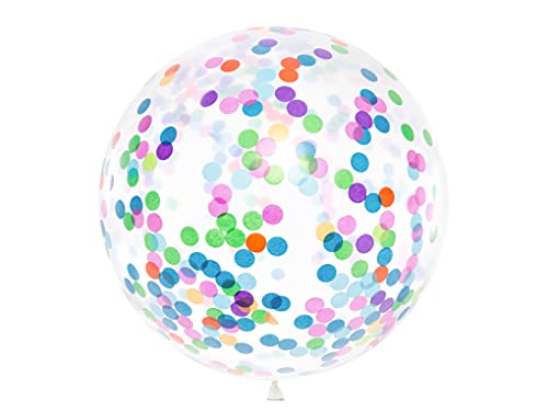 Riesenballon mit Konfetti 1m groß Luftballon Riesen Ballon Latexballon riesig klar transparent bunt Riesenballon mit Konfetti 1m groß Luftballon Riesen Ballon Latexballon riesig klar transparent bunt von PartyDeco