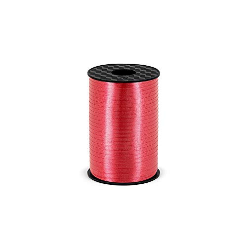 Ringelband Geschenkband Polyband Kringelband Kräuselband auf Spule 5mm x 225m rot von PartyDeco