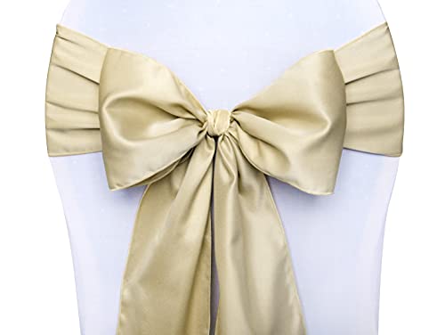 Satin Stuhlschleifen 15x275cm 10er Set Goldene Matte Stuhldekoration für Hochzeit Kirchendeko Garten Hochzeitsdeko/P&D 275 cm Satinschleife STUHLSCHLEIFE Schleife Satin Stuhlschleifen 15x275cm 10er Set Goldene Matte Stuhldekoration für Hochzeit Kirchendeko Garten Hochzeitsdeko/P&D 275 cm Satinschleife STUHLSCHLEIFE Schleife von PartyDeco