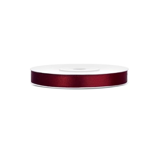 Satinband, bordeauxrot, 6mm/25m (1 Stk. / 25 lfm) von PartyDeco