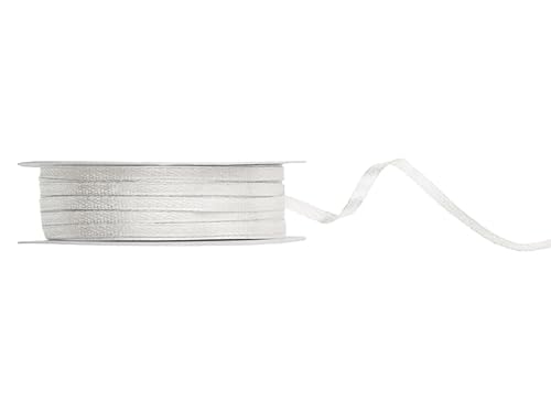 Satinband Breite: 3 mm Länge: 50 m (hellcreme) von PartyDeco