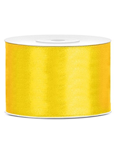 Satinband gelb, 50 mm, 25 m von PartyDeco
