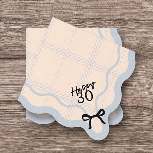 Servietten Happy 30, 33x33 cm, Mix (1 VPE / 12 Stk.) von PartyDeco