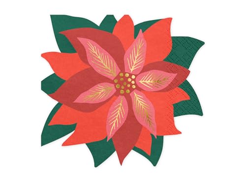 Servietten Weihnachtsstern 14,5x15,5cm 20 Stück 3-lagig - Serviette Weihnachten Nikolaus Advent - Einweg Papierservietten Weihnachtsservietten - Rot Grün Servietten Weihnachtsstern 14,5x15,5cm 20 Stück 3-lagig - Serviette Weihnachten Nikolaus Advent - Einweg Papierservietten Weihnachtsservietten - Rot Grün von PartyDeco