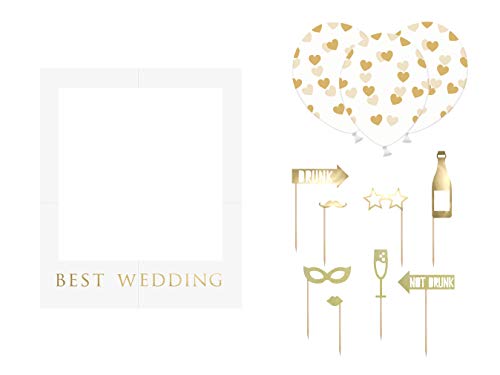 Set mit Selfie-Rahmen - Best Wedding von PartyDeco