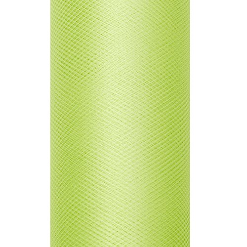 Tüll-Stoff auf Rolle apfelgrün 15cm x 9m. von PartyDeco