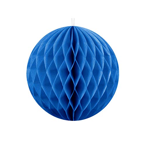 Wabenball 1 Stk Ø 10 cm - Pompoms Wabenbälle Deckendeko Hängedeko Honeycombs (blau) von PartyDeco