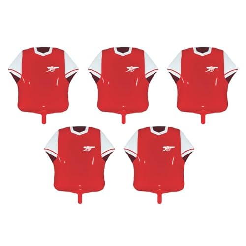 Arsenal FC Jersey Folienballons - Offiziell lizenzierte Partydekorationen, 5 Stück, 52 x 53 cm Arsenal FC Jersey Folienballons - Offiziell lizenzierte Partydekorationen, 5 Stück, 52 x 53 cm von PartyDroid