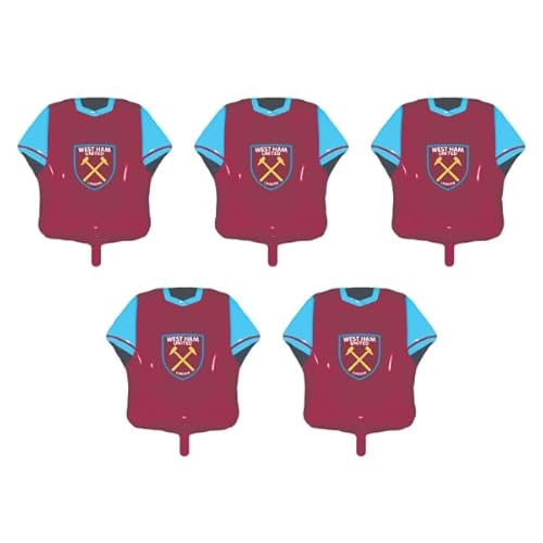 West Ham United FC Jersey Folienballons - Offiziell lizenzierte Partydekorationen, 52 x 53 cm West Ham United FC Jersey Folienballons - Offiziell lizenzierte Partydekorationen, 52 x 53 cm von PartyDroid