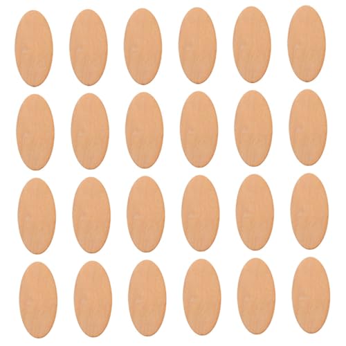 40 Stück Diy Dicke Ovale Holzscheiben für Heimdekoration und Kunstprojekte Unbearbeitete Holzstücke für Basteln und Gravieren 40 Stück Diy Dicke Ovale Holzscheiben für Heimdekoration und Kunstprojekte Unbearbeitete Holzstücke für Basteln und Gravieren von PartyKindom