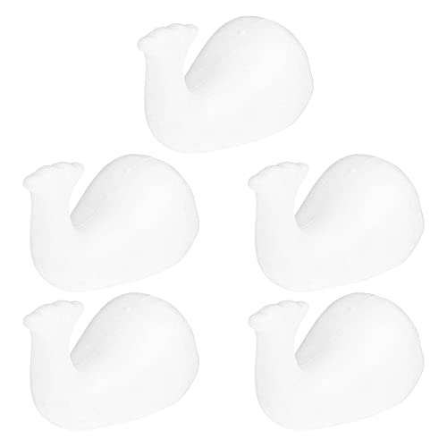 5 Stück unlackierte Tier-Ornamente für Kinder, DIY, Basteln, Styropor-Wal, Figuren für Zuhause, Wand, Zimmer von PartyKindom