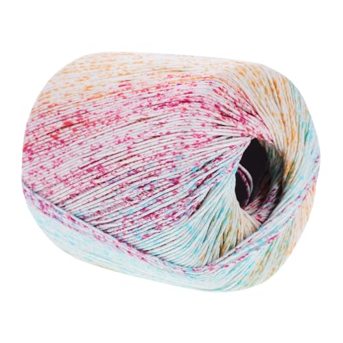 PartyKindom 1 Rolle Baumwollgarn für DIY Häkelprojekte Handgestrickte Schals Mützen Decken und Langlebiges und Farbenfrohes Garn für Basteln von PartyKindom
