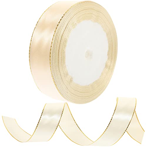 PartyKindom 1 Rolle Dekoratives Verpackungsband Goldenen Kanten Rollband für DIY Bastelarbeiten Blumenarrangements und Hochzeitsdekoration von PartyKindom