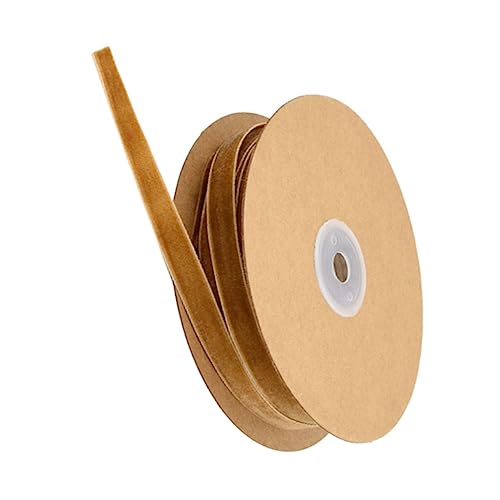 PartyKindom 1 Rolle Flockband für DIY Dekoration Strapazierfähiges Samtband Kaffee für Kleidung Haarschmuck und Festliche Anlässe von PartyKindom