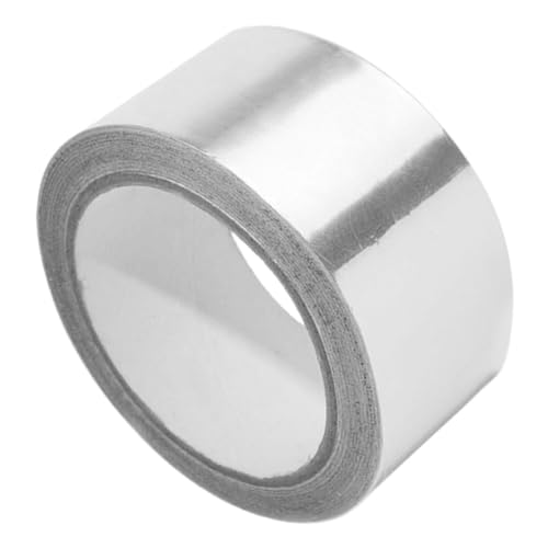 PartyKindom 1 Rolle Hochtemperatur Aluminium Klebeband Selbstklebendes Aluminiumfolie Dichtband für Isolierung Abdichtung und Reparaturen Hitzebeständig und Langlebig von PartyKindom