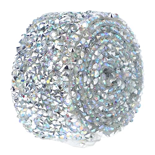 PartyKindom 1 Rolle Klebebohrer Streifen Paillettenausstattung Nagelkunst-Strasskleber glänzend hochzeitskleider brautkleid DIY-Kleidungszubehör Diamantband für dekorative Kleidung Glas Silver PartyKindom 1 Rolle Klebebohrer Streifen Paillettenausstattung Nagelkunst-Strasskleber glänzend hochzeitskleider brautkleid DIY-Kleidungszubehör Diamantband für dekorative Kleidung Glas Silver von PartyKindom