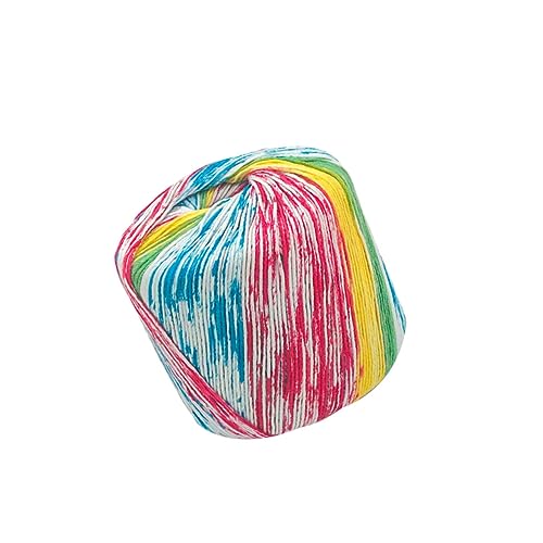 PartyKindom 1 Rolle Regenbogenfarben Baumwollgarn Strickgarnmaterial Schalgarn häkeln aus Baumwollgarn Häkelgarn Baumwolle Neongarn regenbogenfarbenes Baumwollgarn Häkelgarnfarbe gefärbt von PartyKindom