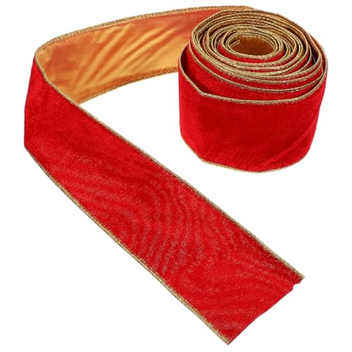 PartyKindom 1 Rolle Rotes Samtband für DIY Vielseitiges Strapazierfähiges Dekoband für Weihnachten Bastelarbeiten und Verpackungen für Schleifen und Blumenarrangements PartyKindom 1 Rolle Rotes Samtband für DIY Vielseitiges Strapazierfähiges Dekoband für Weihnachten Bastelarbeiten und Verpackungen für Schleifen und Blumenarrangements von PartyKindom