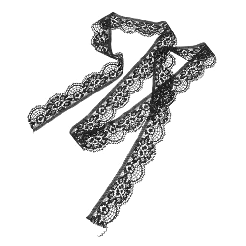 PartyKindom 1 Rolle Schwarzes Häkel Lace Trim mit Floralem Muster Gewellter für Nähprojekte Diy Handwerk und Bekleidungsdekoration von PartyKindom