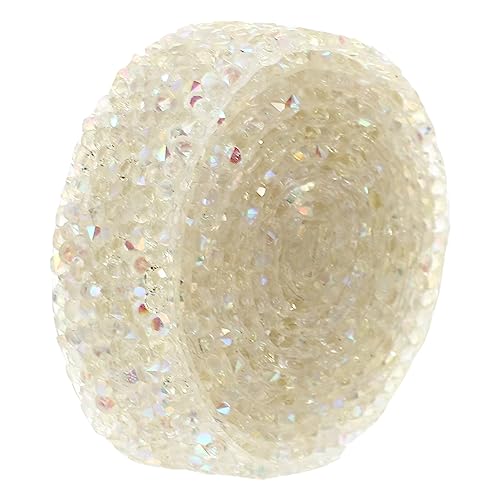 PartyKindom 1 Rolle Selbstklebendes Strassband für DIY Projekte Transparent Weiß Funkelnde Applikationen für Kleidung Taschen Schuhe und Hochzeitsdekoration für Kreative Bastelarbeiten von PartyKindom