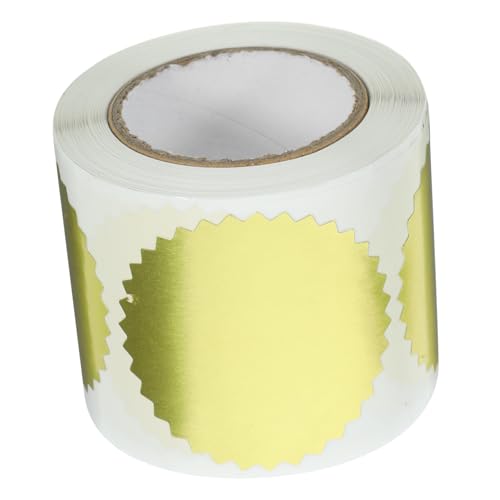 PartyKindom 1 Rolle Zahnkantenaufkleber Scrapbooking Verlosen Name Aufkleber Für Briefumschläge Siegel Aufkleber Umschlagaufkleber Siegel Tier Geformt Mini Klein Golden Papier von PartyKindom