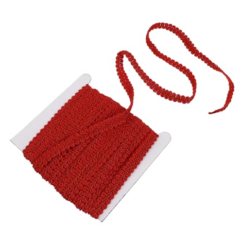 PartyKindom 1 Rolle wellige Spitze Rand gewebter Zopfbesatz trimmen Vorhänge Dekorative Verkleidungen Stoff gardinen Nähdekoration Polyester geflochtenes Band Gimpengeflecht aus Polyester rot PartyKindom 1 Rolle wellige Spitze Rand gewebter Zopfbesatz trimmen Vorhänge Dekorative Verkleidungen Stoff gardinen Nähdekoration Polyester geflochtenes Band Gimpengeflecht aus Polyester rot von PartyKindom