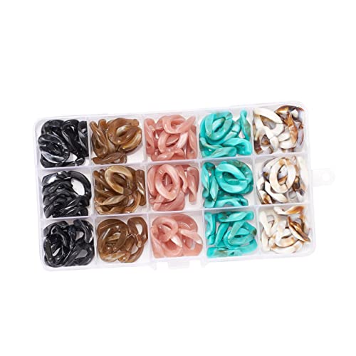 PartyKindom 1 Satz Acryl Verbindungsring Set Offene Ringe für Schmuckherstellung DIY Zubehör für Armbänder Ohrringe Taschen und Mehr Hautfreundlich und Vielseitig Einsetzbar von PartyKindom