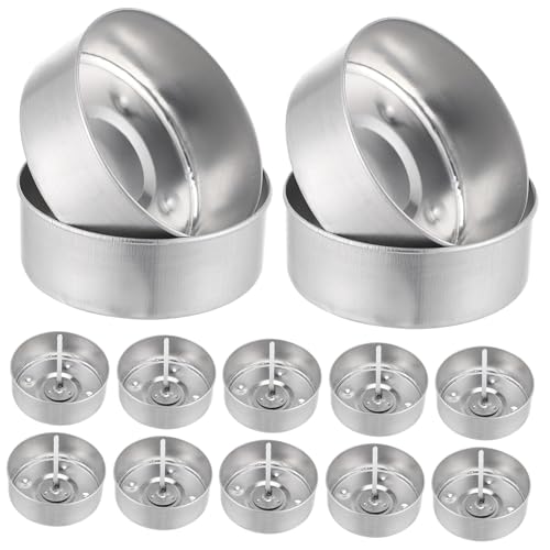 PartyKindom 1 Satz Aluminiumbox + Kerzendocht Kerzendekor Teelichtbecher aus Kerzen herstellen klein duftkerze kerzenhalter Kerzenaluminiumbecher Teelichter-Kerzenset Reine Baumwolle Silber PartyKindom 1 Satz Aluminiumbox + Kerzendocht Kerzendekor Teelichtbecher aus Kerzen herstellen klein duftkerze kerzenhalter Kerzenaluminiumbecher Teelichter-Kerzenset Reine Baumwolle Silber von PartyKindom