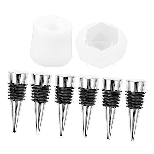 PartyKindom 1 Satz Epoxidharz Silikonformen für DIY Weinflaschenstopfen Teiliges mit Korken Kristallcluster und Diamantform für Kreative Bastelprojekte von PartyKindom