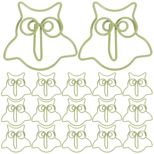 PartyKindom 1 Satz Katzenkopf Papierklammern Lustige Cartoon Eulen Büroklammern Für Notizen Dokumente Erinnerungen Kreative Bürobedarf Dekorative Eulen Bookmarks 50 Stück von PartyKindom