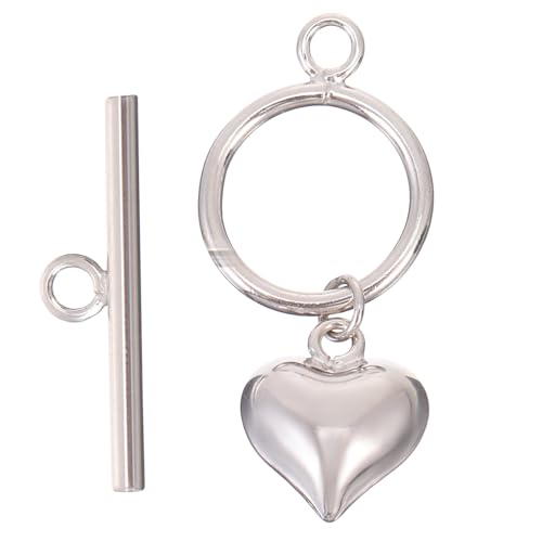 PartyKindom 1 Satz Ot Toggle Verschluss für DIY Schmuck Versilberter Handgelenkverschluss für Armband und Halskettenherstellung Zubehör für Kreative Projekte von PartyKindom