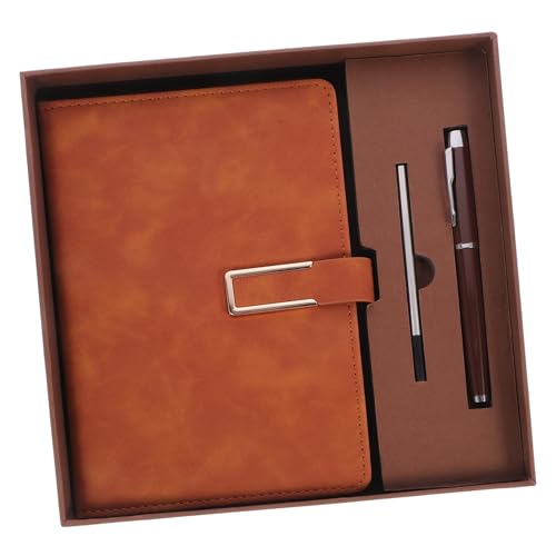 PartyKindom 1 Satz Retro Notizbuch Set mit PU Hülle Vielseitig Einsetzbar für Notizen Tagebuch und Meetings für Büro und Geschäft Schreibgerät von PartyKindom