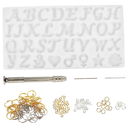 PartyKindom 1 Satz Teiliges Alphabet Silikonform Set für Schlüsselanhänger DIY Schmuckherstellung Gießharz Formen Langlebig und Leicht zu Verwenden für Kreative Bastelprojekte von PartyKindom