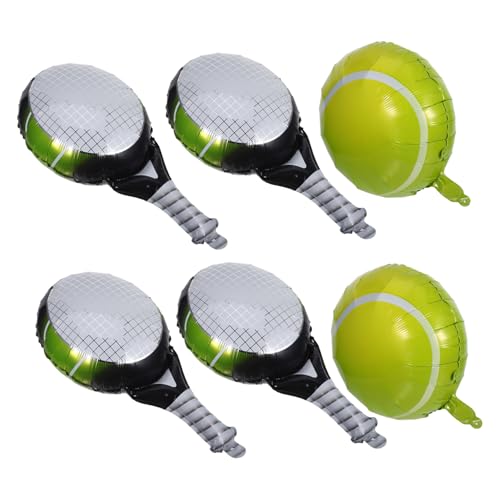 PartyKindom 1 Satz Tennisschlägerballon Aluminium Luftballons für Geburtstagsfeiern Dekoration Party Tennisball-Ballon Tennis Ball Sport Geburtstagsballons Sportballondekor Sportfolienballon PartyKindom 1 Satz Tennisschlägerballon Aluminium Luftballons für Geburtstagsfeiern Dekoration Party Tennisball-Ballon Tennis Ball Sport Geburtstagsballons Sportballondekor Sportfolienballon von PartyKindom