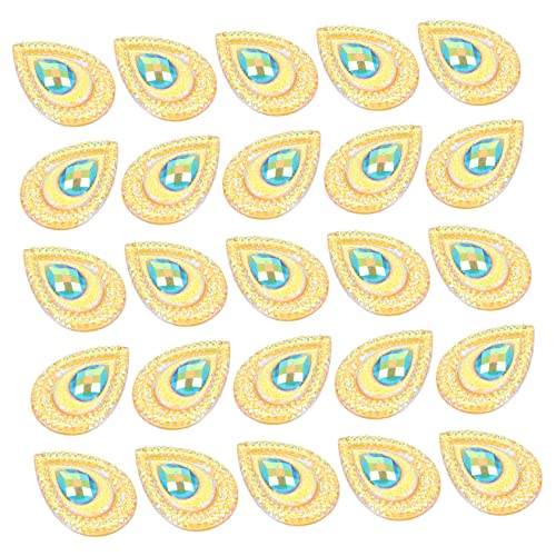 PartyKindom 1 Satz Tropfenförmiger Dekorativer Diamant Farbe Verzierungen Geformt Kristalle Nähen Hochzeit Tropfenperlen Fallen Farbig Tröpfchen Strass Träne Harz Golden PartyKindom 1 Satz Tropfenförmiger Dekorativer Diamant Farbe Verzierungen Geformt Kristalle Nähen Hochzeit Tropfenperlen Fallen Farbig Tröpfchen Strass Träne Harz Golden von PartyKindom