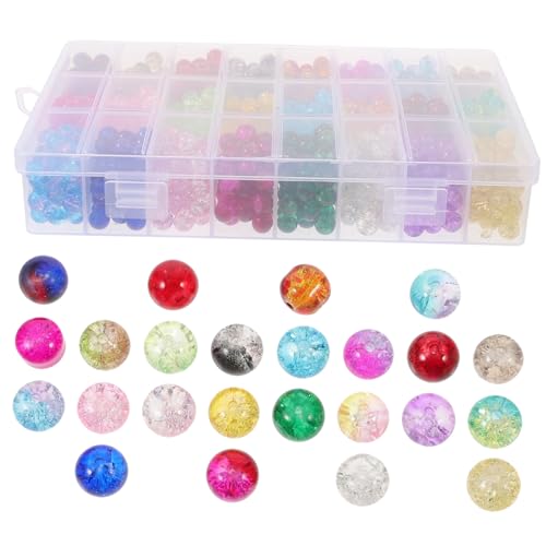 PartyKindom 1 Schachtel Fächer Kleine Glasperlen DIY Spacer Beads Schmuckherstellung Bastelperlen für Armbänder Halsketten Originelles Zubehör aus Stabilem Glas von PartyKindom