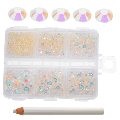 PartyKindom 1 Schachtel Flatback Resin Strasssteine Weiß Ab Nagelaccessoires DIY Nail Art Dekoration Leicht Langlebig Für Natürliche Künstliche Nägel Maniküre Zubehör PartyKindom 1 Schachtel Flatback Resin Strasssteine Weiß Ab Nagelaccessoires DIY Nail Art Dekoration Leicht Langlebig Für Natürliche Künstliche Nägel Maniküre Zubehör von PartyKindom