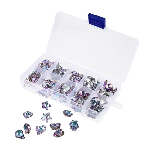 PartyKindom 1 Schachtel Kristallperlen Schmuckanhänger Bunte Herz Ahornblatt Schmetterling Seestern Handformen Vielseitige Schmuckherstellung DIY Halsketten Armbänder Ohrringe Zubehör PartyKindom 1 Schachtel Kristallperlen Schmuckanhänger Bunte Herz Ahornblatt Schmetterling Seestern Handformen Vielseitige Schmuckherstellung DIY Halsketten Armbänder Ohrringe Zubehör von PartyKindom