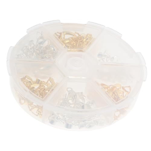 PartyKindom 1 Schachtel Kupfer Anhänger Verschluss Mix Gold Silber DIY Schmuckverbinder für Halsketten Armbänder Basteln Leicht und Langlebig für Anhänger und Schlüsselanhänger von PartyKindom