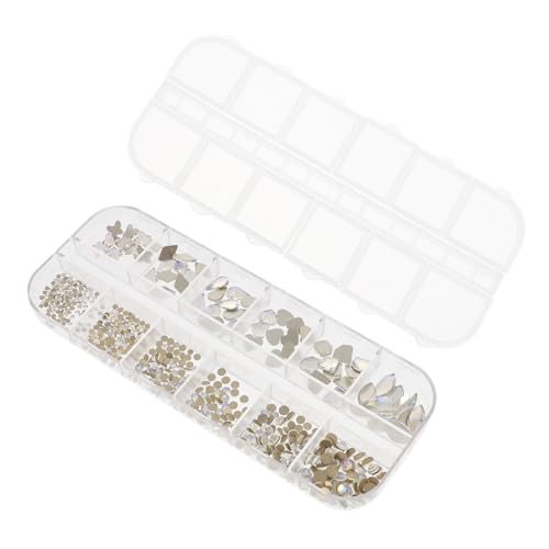 PartyKindom 1 Schachtel Manicure Diamond Nail Art Flatback mit Irregular Formen DIY Nagel Schmucksteine für Glänzende Funkelnde Nageldesigns für Anfänger und Profis von PartyKindom