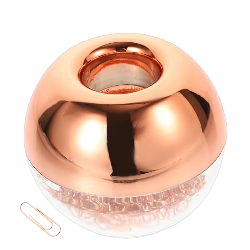 PartyKindom 1 Schachtel Roségold Büroklammern Metalllegierung Kleine Büroklammern für Büro Dokumente Fotos Notizen Praktische Mehrzweck Clips mit Aufbewahrungsbox von PartyKindom