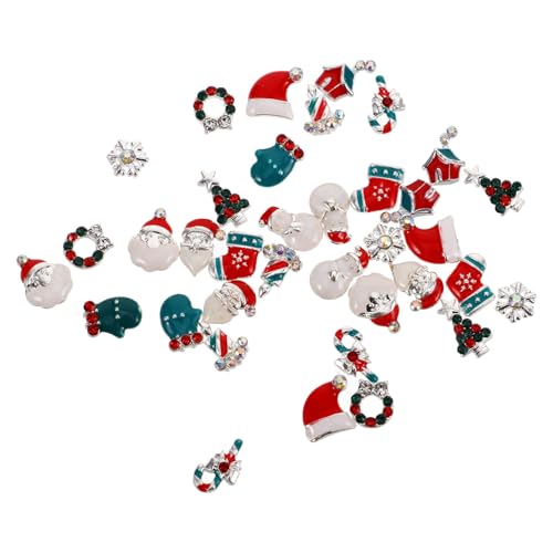 PartyKindom 1 Schachtel Weihnachts Nail Charms Set Legierung Weihnachtsdeko Nagelschmuck mit Weihnachtsmann Schneeflocke Weihnachtsbaum Socke Vielseitige Nail Jewels für Festliche Maniküre PartyKindom 1 Schachtel Weihnachts Nail Charms Set Legierung Weihnachtsdeko Nagelschmuck mit Weihnachtsmann Schneeflocke Weihnachtsbaum Socke Vielseitige Nail Jewels für Festliche Maniküre von PartyKindom