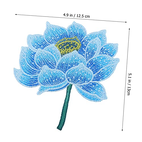 PartyKindom 1 Stück Ethnischer Bestickter Lotus Patch Retro Stoffaufnäher zum Aufbügeln für Kleidung Taschen und Accessoires Blaues Design für DIY Projekte PartyKindom 1 Stück Ethnischer Bestickter Lotus Patch Retro Stoffaufnäher zum Aufbügeln für Kleidung Taschen und Accessoires Blaues Design für DIY Projekte von PartyKindom