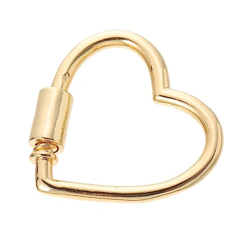 PartyKindom 1 Stück Herzförmiger Schraubkarabiner Verschluss für DIY Schmuck Großer Anhänger für und Armbänder Robuster Schmuck Connector für Kreative Bastelprojekte von PartyKindom