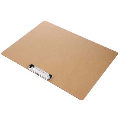 PartyKindom 1 Stück Klemmbrett aus Holz mit Metallclip Ergonomisches Schreibbrett für Schule Büro und Zuhause für Dokumentenorganisation und Notizen von PartyKindom