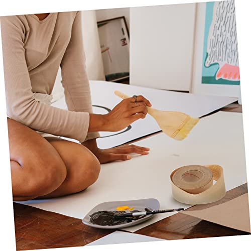 PartyKindom 1 Stück Kraftpapier Klebeband Wasseraktiviertes Verpackungsband Beschreibbar für Pakete Versand und DIY Projekte Stark und Reißfest von PartyKindom