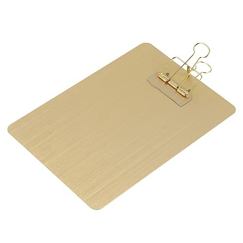 PartyKindom 1 Stück Notizblock Unterlage Aufzeichnungen Zwischenablage Kammerdiener Klemmbretter Mini-Klemmbrett a5 Klemmbrett-Organizer A5 Klemmbrett für Klemmbrettständer Papierhalter Golden von PartyKindom