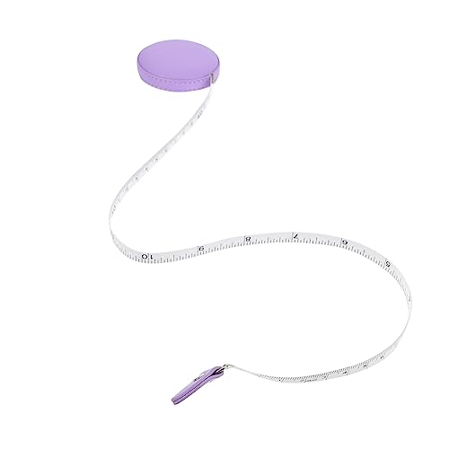 PartyKindom 1 Stück Tragbares PU Leder Maßband Leichtes und Niedliches Taschenausführungsmaßband Lila für Körper und Kleidungsgrößenmessung von PartyKindom